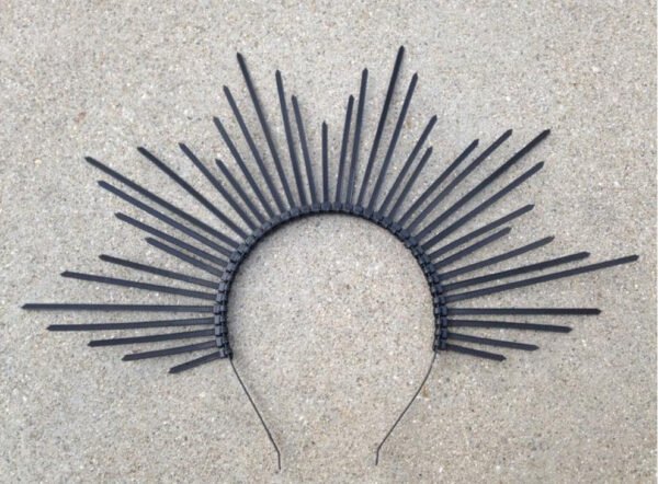 Magic Wicca~Halo Crown Sunburst Crown Customizable Matte Black