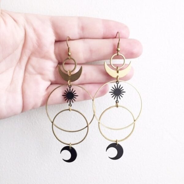 Halo Hoop Moon Sun Starburst Earrings Witch Jewelry Women Gift Delicate and Beautiful Crescent Wholesale Statement Fashion