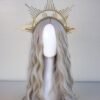 Magic Wicca~Halo crown Simple Halo Headpiece Festival crown Festival headpiece Met Gala Crown Sunburst Crown Gold Zip Tie Crown Mary Crown
