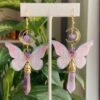 Handmade Boho Monarch Butterfly Earrings Amythest Forest Woodland Jewelry