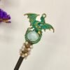 Handmade Crystal Hair Wand Dragon Hairpin Witch Magic Wand Wicca  Wizard Wand altar decor Multifunctional gift