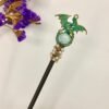 Handmade Crystal Hair Wand Dragon Hairpin Witch Magic Wand Wicca  Wizard Wand altar decor Multifunctional gift