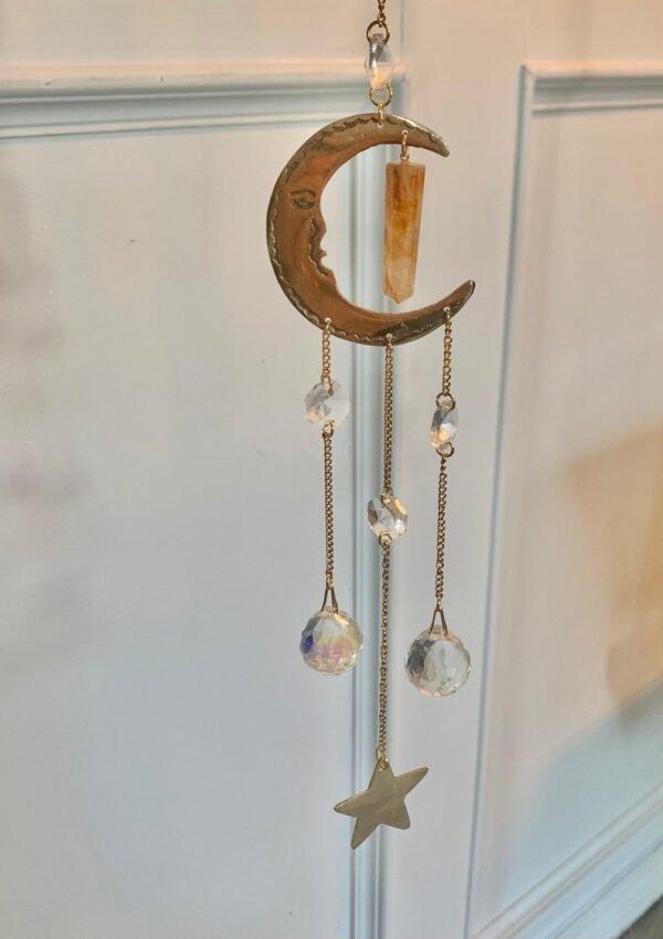 Handmade Sun Catcher -  Celestial large  Moon Suncatcher