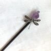 Handmade crystal natural amethyst hairpin wood hairpin bridal hair comb crystal hair ornament BOHO wedding gift