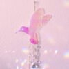 Handmade hummingbird suncatcher + prism | light catcher | rainbow maker | crystal love