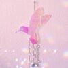 Handmade hummingbird suncatcher + prism | light catcher | rainbow maker | crystal love