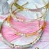 Handmade natural crystal pearl beads natural transparent crystal crown  princess headband gifts