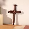 Handmade wooden cross on wall Christian cross religious wall decoration wood carving church gift for pastor