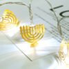 Hanukkah Light Candlestick LED Night Light Menorah Style Jewish Party Decoration