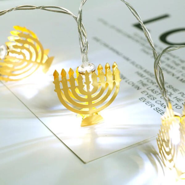 Hanukkah Light Candlestick LED Night Light Menorah Style Jewish Party Decoration