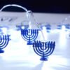 Hanukkah Light Candlestick LED Night Light Menorah Style Jewish Party Decoration