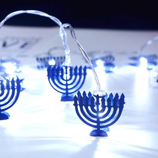 Hanukkah Light Candlestick LED Night Light Menorah Style Jewish Party Decoration
