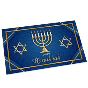 Hanukkah-Mat-Floor-Non-Slip-Bathroom-Kithen-Rug-Menorah-Jewish-Home-Welcome-Carpet-For-House-Long Hanukkah Mat Floor Non Slip Bathroom Kithen Rug Menorah Jewish Home Welcome Carpet For House Long Short Strip Door Mats