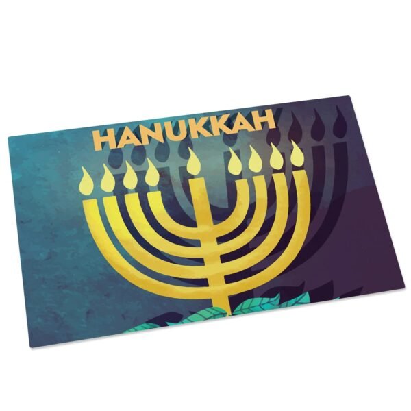 Hanukkah Mat Floor Non Slip Bathroom Kithen Rug Menorah Jewish Home Welcome Carpet For House Long Short Strip Door Mats