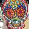 Hamasa hands sugar skulls ceramic coasters with cork base Drinks Absorbent Stone