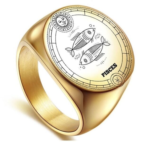 Punk Vintage Twelve Constellations Rings