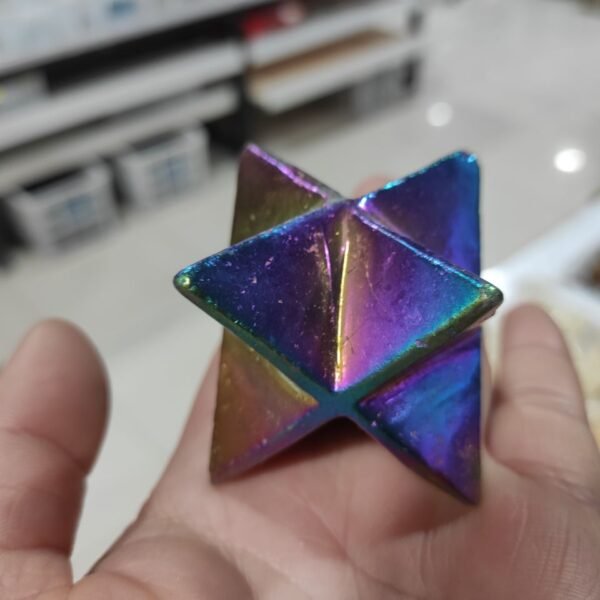 Natural electroplate crystal Merkabah Pendulum Crystal Stones Merkaba Stars