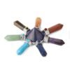 KFT Natural Stone Pyramid 7 Chakra Points Energy Generator Reiki Chakra Healing Crystal Stone Transmitter Jewelry