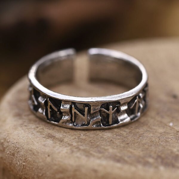 Odin Norse Viking Amulet Rune MEN Ring fashion words Retro Jewelry