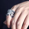 Heavy Metal Satan Baphomet Goat Skull Ring