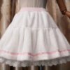 Adult Women Winter Warm Fleece Mini Pleated Pant Skirt Band Waist White Sweet Cute Lolita Skirt Costume For Lady & Preppy Girls