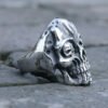 Gothic Men's Stainless Steel Skull Ring Punk Hip Hop Rider Skull Ghost King Ring