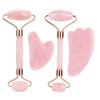Natural Rose Quartz Gouache Scraper For Face Jade Roller Gua Sha Massage Face Roller Eye Sleeping Mask Anti Wrinkle Beauty Tools