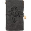 Black magic runes notebook charka blending with natural crystal column