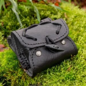 Witchcraft Spell Bottle Pouch With Glass Vial Medieval Witch Wicca Occult Accessory Magical Potion Jar Prop Bag For Costume LARP