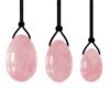 Natural Rose Quartz Yoni Egg Set Vaginal Balls Massage Kegel Ball Massager Muscle Exerciser Crystal Jade Eggs Vaginal Tightening