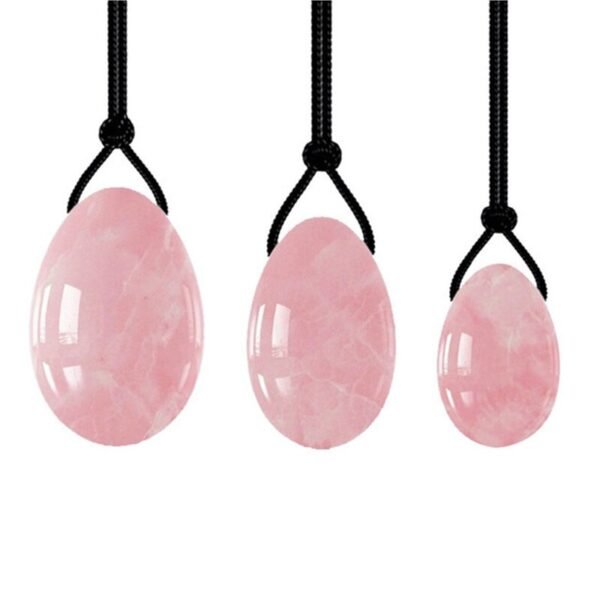 Natural Rose Quartz Yoni Egg Set Vaginal Balls Massage Kegel Ball Massager Muscle Exerciser Crystal Jade Eggs Vaginal Tightening