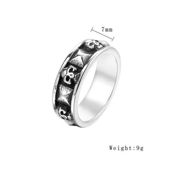 Stainless Steel Gothic Skull Ring Punk Hip Skull Ring