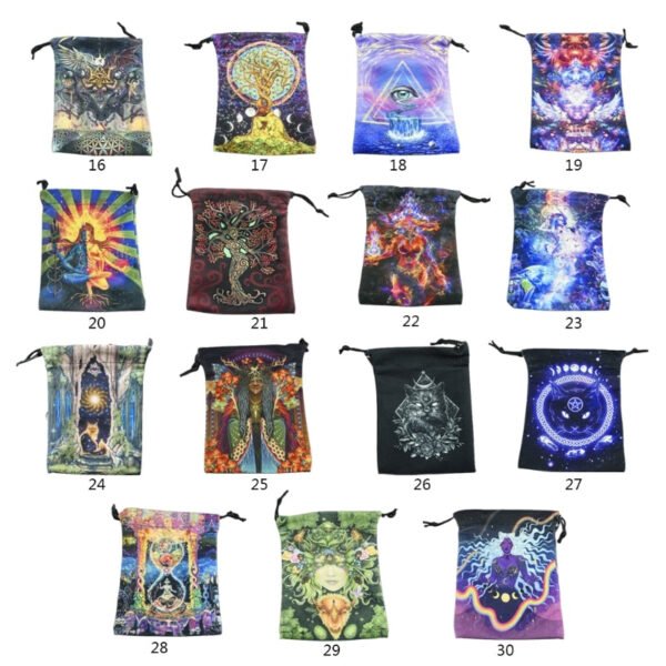 Tarots Oracle Cards Runes Constellation Witch Divination Bag
