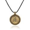 Vintage Men Ethnic Viking Necklace Warrior Scandinavian Amulet  Norse Runes Pendant