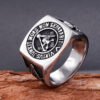 Vintage Knights Templar Freemason Stainless Steel Skull Ring