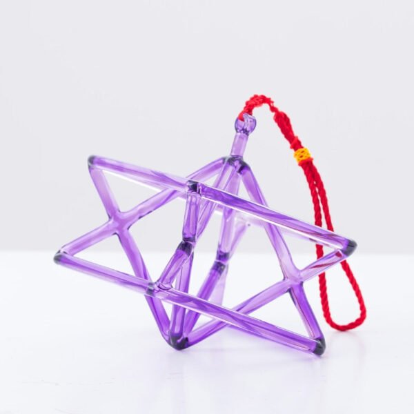 Purple Merkaba Crystal Singing Pyramid