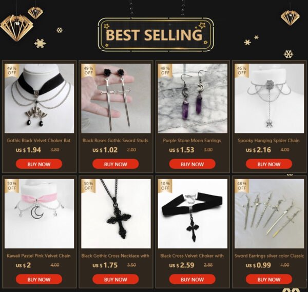 Pentagram and dagger earrings silver colour with tiny charms pentacle witchy wicca gothic jewelry