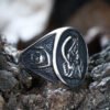 Gothic Death Sickle Skull Ring Men Death Scythe  Biker Ring