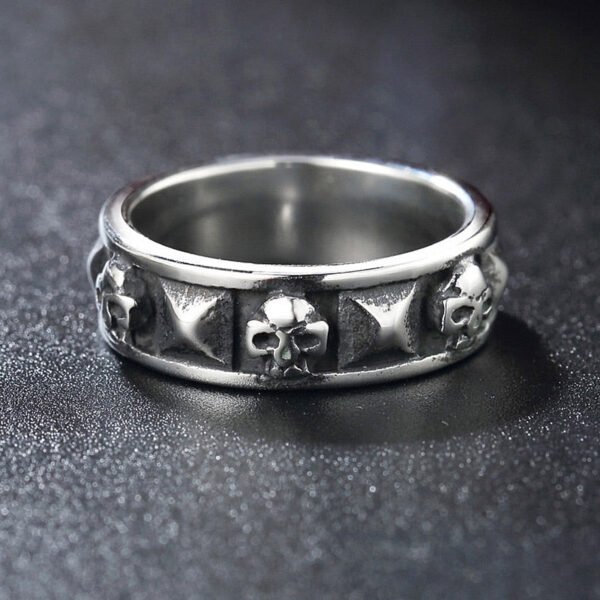 Stainless Steel Gothic Skull Ring Punk Hip Skull Ring