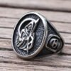Gothic Death Sickle Skull Ring Men Death Scythe  Biker Ring