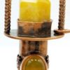 Hexagon prism perfume Bottle pendant Rose Quartzs amethysts Rollerball diffuser