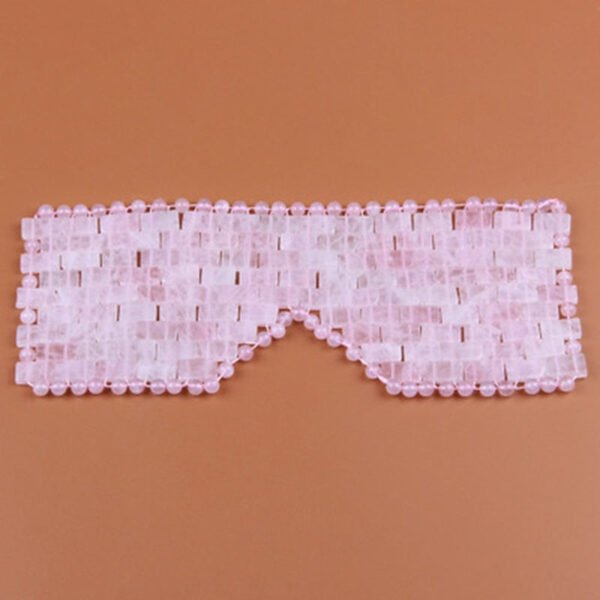Crystal Eye Mask Curtain Sleeping Mask Rose Quartz Therapy Facial Massager