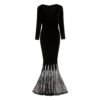M-3XL Morticia Addams Costume Cosplay Halloween Sexy Gothic Wicked Witch Horror Maxi Lace Floor Dress Mermaid Outfit For Women