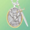 Catholic Patron Saint Pendant Michael St. Michael The Archangel Pendant Necklace Dropshipping In Stock