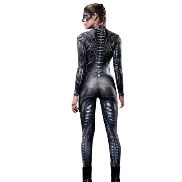 Halloween Skeleton Printed Bodysuit Cosplay Costumes Suit Women Jumpsuit Disfraz Halloween Mujer Scary Costumes Disfraz Niña