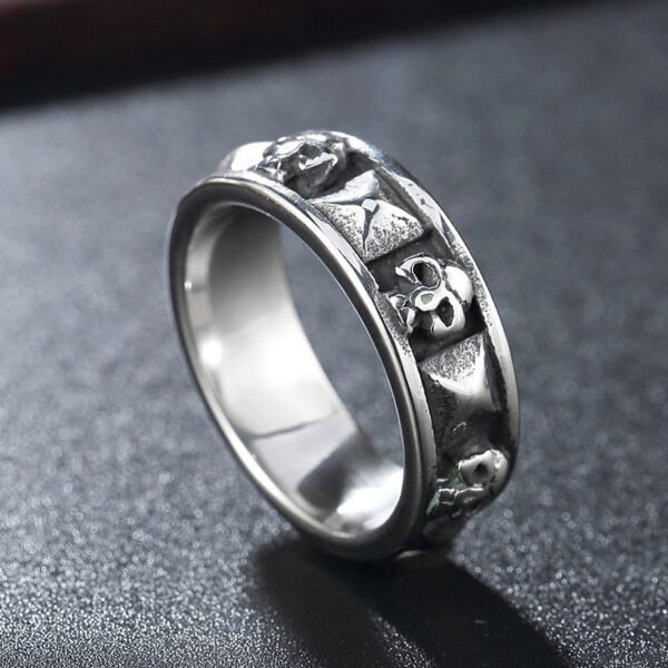 Stainless Steel Gothic Skull Ring Punk Hip Skull Ring