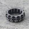 Gothic Ring Retro Skull Men's Ring Large Solid Skeleton Ring