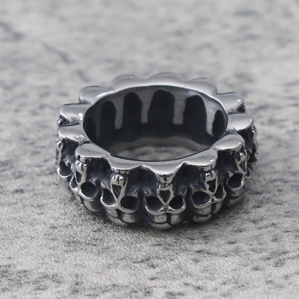 Gothic Ring Retro Skull Men's Ring Large Solid Skeleton Ring