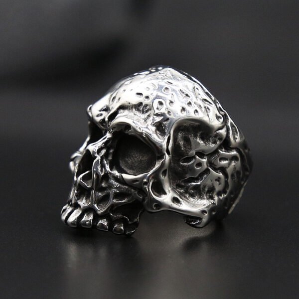 Gothic 316L Stainless Steel Skull Ring