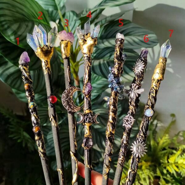 Witch Crystal Wand Amethyst Altar Wand Spells Wizard Wand Magic Wand Princess Wand Fairy Wands Ritual Tool Altar Adornment|